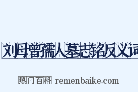刘母曾孺人墓志铭反义词是什么意思的图片